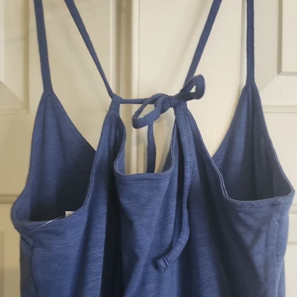 Old Navy Navy Blue Tiered Midi Dress - Picture 3 of 5